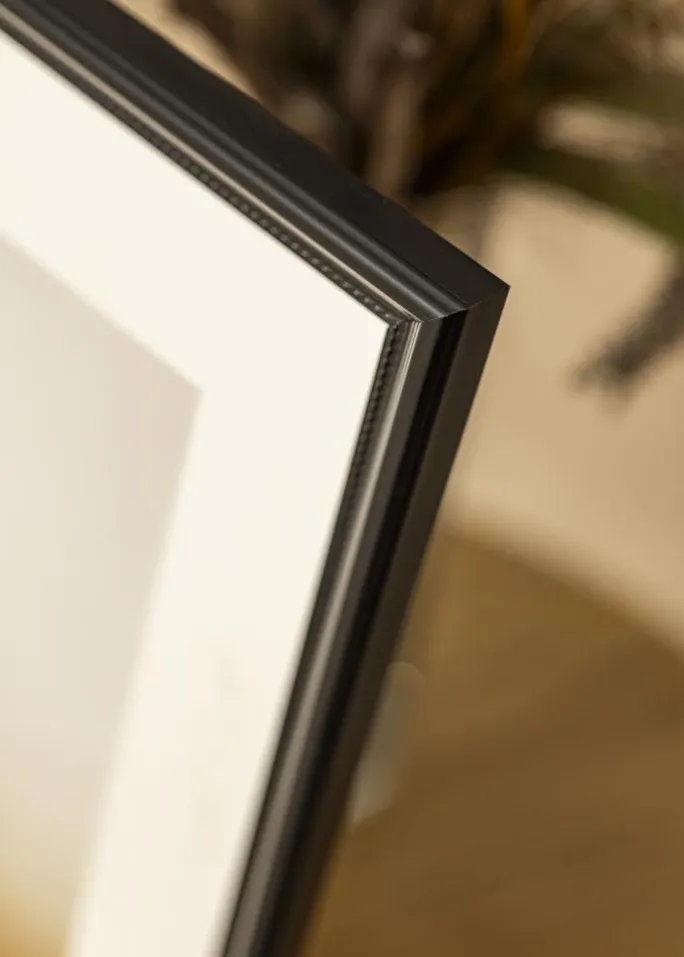 Ramme Gala Sort 30x40 cm - Passepartout Hvid 20x28 cm