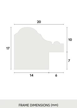 Ramme Gala Sort 70x100 cm - Passepartout Hvid 62x93 cm