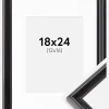 Ramme Gala Sort 18x24 cm - Passepartout Hvid 13x17 cm