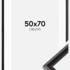 Ramme Gala Sort 50x70 cm - Passepartout Hvid 39x60 cm