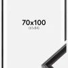 Ramme Gala Sort 70x100 cm - Passepartout Hvid 62x85 cm