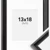 Ramme Gala Sort 13x18 cm - Passepartout Hvid 10x12 cm