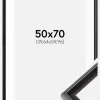 Ramme Gala Sort 50x70 cm - Passepartout Hvid 16x24 inches