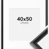 Ramme Gala Sort 40x50 cm - Passepartout Hvid 30x41 cm