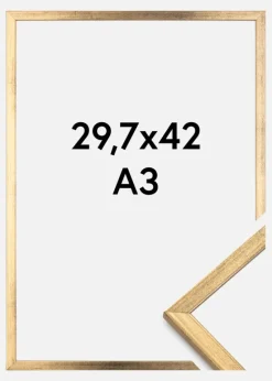 Ramme Galant Akrylglas Guld 29,7x42 cm (A3)