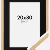 Ramme Galant Eg 20x30 cm - Passepartout Sort 15x22 cm