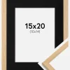Ramme Galant Eg 15x20 cm - Passepartout Sort 11x15 cm
