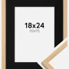 Ramme Galant Eg 18x24 cm - Passepartout Sort 13x18 cm