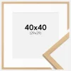 Ramme Galant Eg 40x40 cm - Passepartout Hvid 30x30 cm
