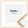 Ramme Galant Eg 50x50 cm - Passepartout Hvid 35x35 cm