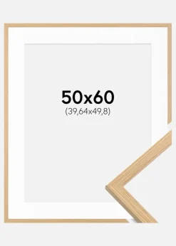 Ramme Galant Eg 50x60 cm - Passepartout Hvid 16x20 inches
