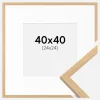 Ramme Galant Eg 40x40 cm - Passepartout Hvid 25x25 cm