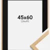 Ramme Galant Eg 45x60 cm - Passepartout Sort 35x50 cm