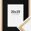 Ramme Galant Eg 20x25 cm - Passepartout Sort 5x7 inches