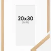 Ramme Galant Eg 20x30 cm - Passepartout Hvid 10x20 cm