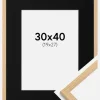 Ramme Galant Eg 30x40 cm - Passepartout Sort 20x28 cm