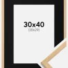 Ramme Galant Eg 30x40 cm - Passepartout Sort 21x30 cm