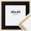 Ramme Galant Eg 40x40 cm - Passepartout Sort 30x30 cm