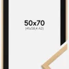 Ramme Galant Eg 50x70 cm - Passepartout Sort 42x59,4 cm (A2)