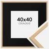 Ramme Galant Eg 40x40 cm - Passepartout Sort 10x10 inches