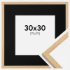 Ramme Galant Eg 30x30 cm - Passepartout Sort 20x20 cm
