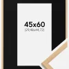 Ramme Galant Eg 45x60 cm - Passepartout Sort 12x18 inches