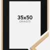Ramme Galant Eg 35x50 cm - Passepartout Sort 10x15 inches