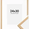 Ramme Galant Eg 24x30 cm - Passepartout Hvid 6x8 inches