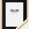 Ramme Galant Eg 20x30 cm - Passepartout Sort 15x21 cm (A5)