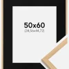 Ramme Galant Eg 50x60 cm - Passepartout Sort 14x18 inches