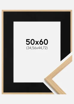 Ramme Galant Eg 50x60 cm - Passepartout Sort 14x18 inches