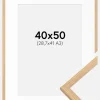 Ramme Galant Eg 40x50 cm - Passepartout Hvid 29,7x42 cm (A3)