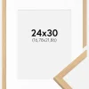 Ramme Galant Eg 24x30 cm - Passepartout Hvid 7x9 inches