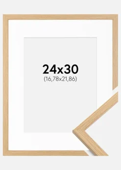 Ramme Galant Eg 24x30 cm - Passepartout Hvid 7x9 inches