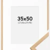 Ramme Galant Eg 35x50 cm - Passepartout Hvid 9x12 inches