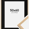 Ramme Galant Eg 50x60 cm - Passepartout Sort 15x20 inches