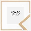 Ramme Galant Eg 40x40 cm - Passepartout Hvid 10x10 inches