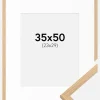 Ramme Galant Eg 35x50 cm - Passepartout Hvid 24x30 cm