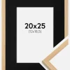 Ramme Galant Eg 20x25 cm - Passepartout Sort 13x19,5 cm
