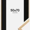 Ramme Galant Eg 50x70 cm - Passepartout Sort 33x56 cm