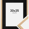 Ramme Galant Eg 20x25 cm - Passepartout Sort 15x20 cm