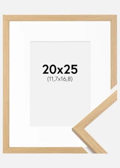 Ramme Galant Eg 20x25 cm - Passepartout Hvid 5x7 inches