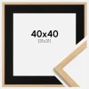Ramme Galant Eg 40x40 cm - Passepartout Sort 32x32 cm