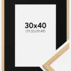 Ramme Galant Eg 30x40 cm - Passepartout Sort 8x12 inches