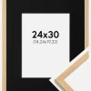Ramme Galant Eg 24x30 cm - Passepartout Sort 6x8 inches