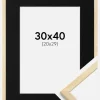 Ramme Galant Fyr 30x40 cm - Passepartout Sort 21x30 cm