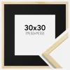 Ramme Galant Fyr 30x30 cm - Passepartout Sort 8x8 inches