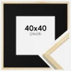 Ramme Galant Fyr 40x40 cm - Passepartout Sort 25x25 cm