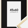Ramme Galant Fyr 45x60 cm - Passepartout Sort 12x18 inches