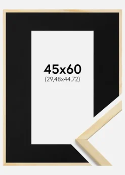 Ramme Galant Fyr 45x60 cm - Passepartout Sort 12x18 inches